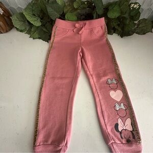 Disney Minnie Mouse Toddler Girls Pink Sweatpants With Glitter Trim